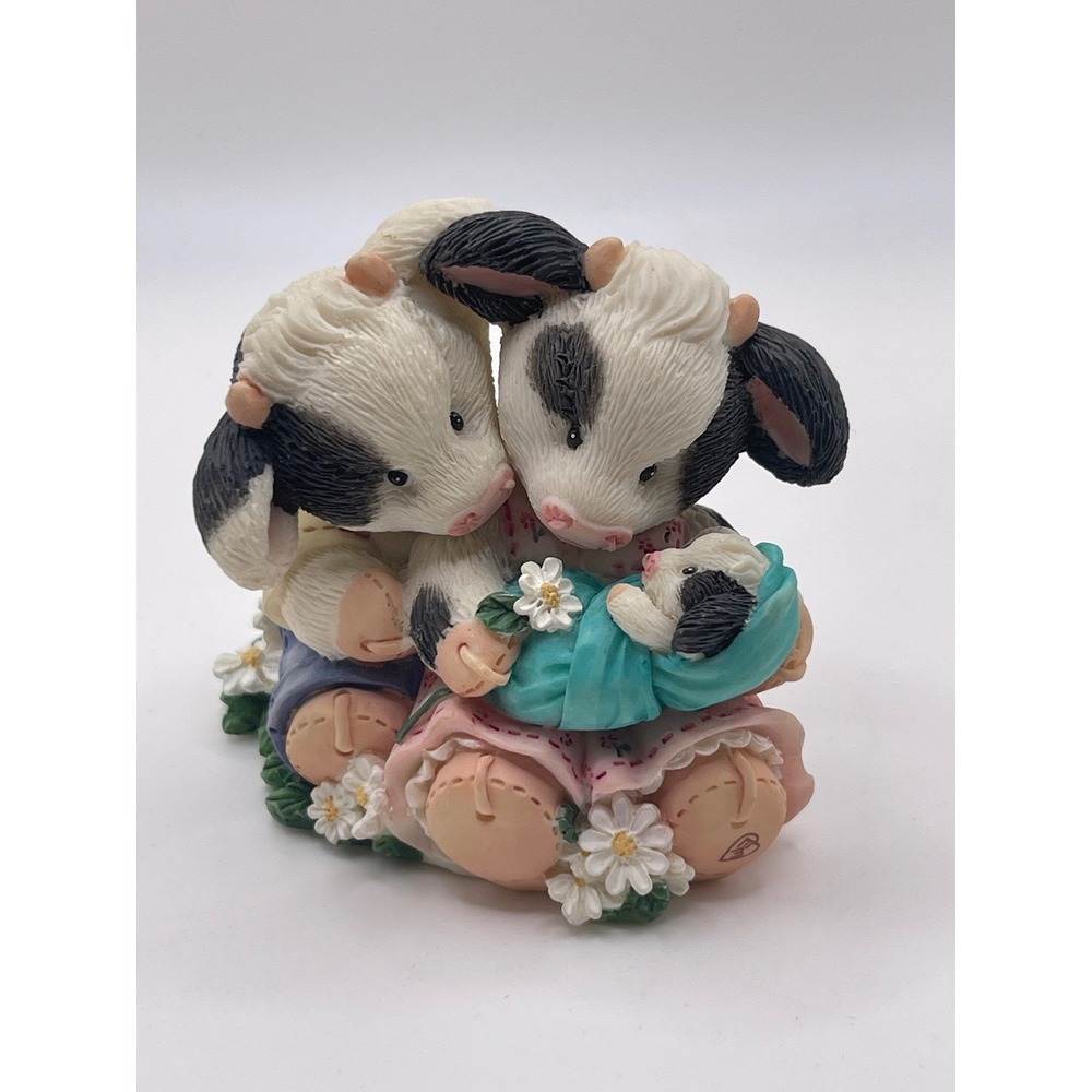 Mary Moo Moos Our Love Is Growing Cow Family Figurine Enesco 1996 207128